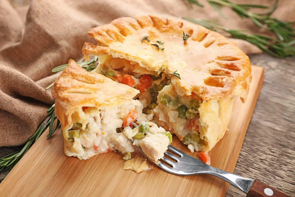 What is pot pie made of?